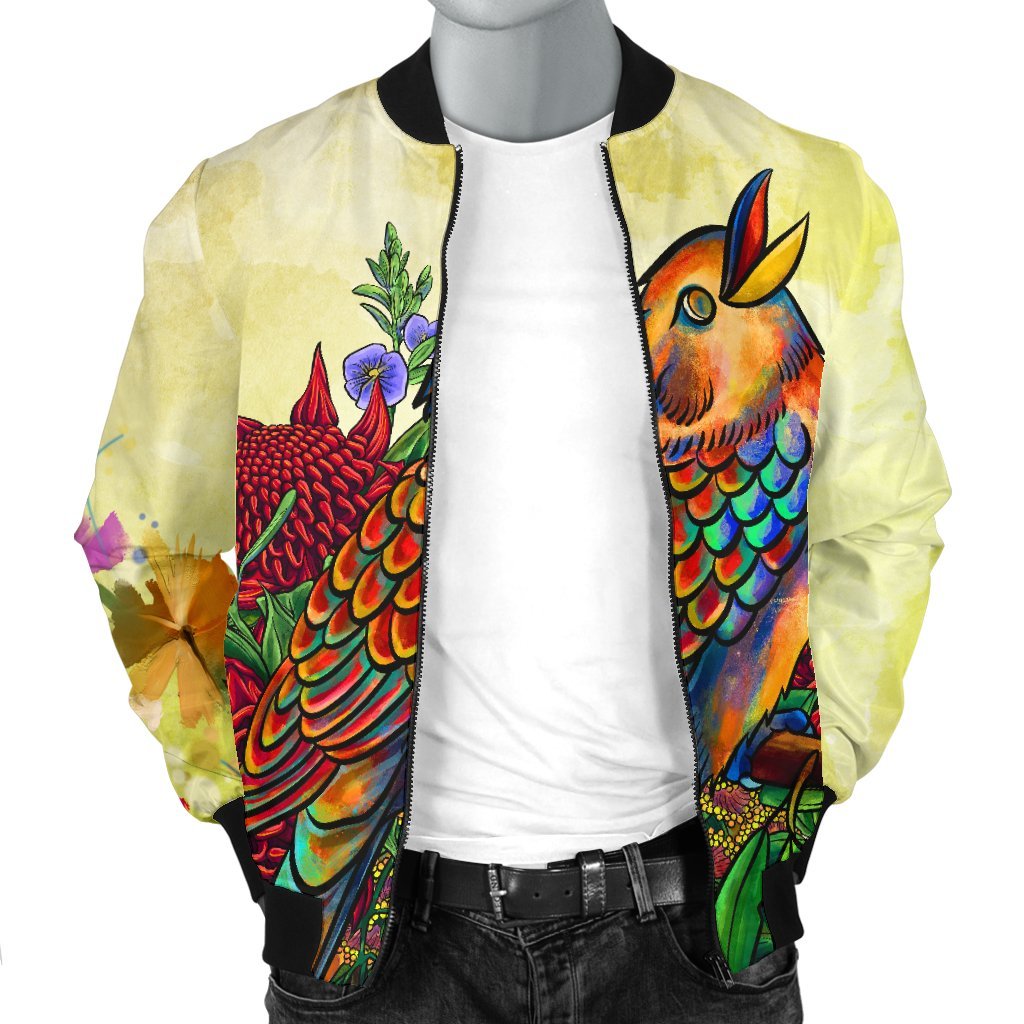 mens-bomber-jacket-australia-kookaburra-with-waratah