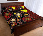 aboriginal-quilt-set-cover-australia-aboriginal-lives-matter-flag-circle-dot-painting-art-quilt-bed-set