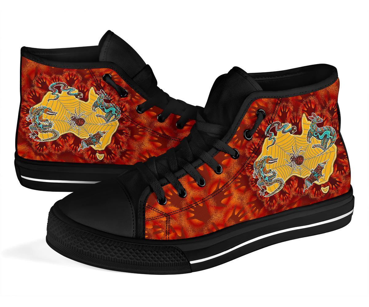 aboriginal-high-top-shoe-australia-map-hand-patterns-spider-web