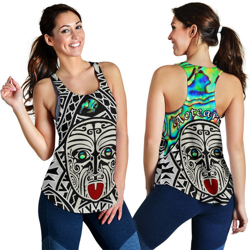 Integrity Maori Ta Moko Women Racerback Tank Kiwi and Paua - Vibe Hoodie