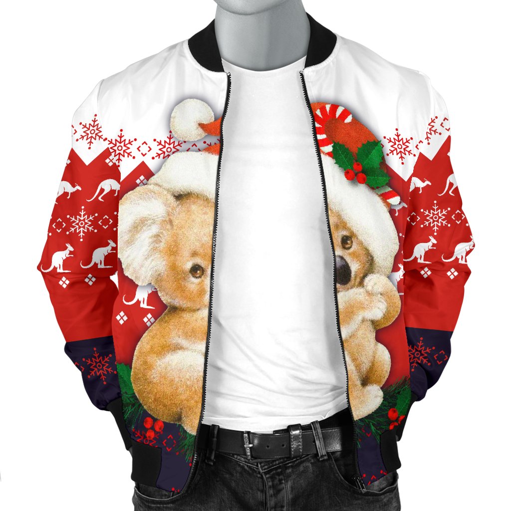 christmas-bomber-jacket-koala-jacket-kangaroo-symbol-snowflakes-men