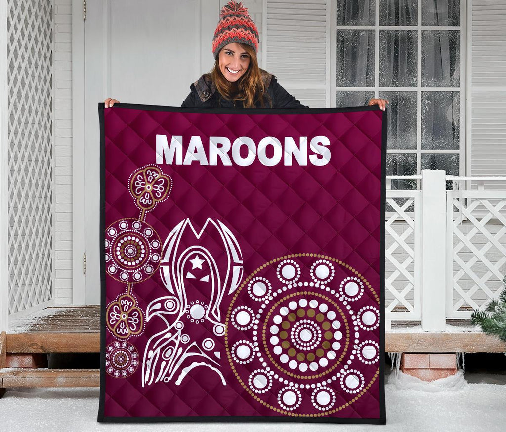 queensland-premium-quilt-maroons-simple-indigenous