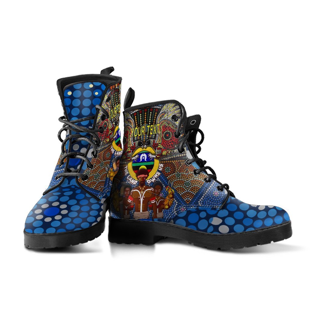 custom-text-the-land-owns-us-leather-boots