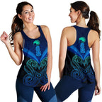 Maori Manaia New Zealand Women Racerback Tank Blue - Vibe Hoodie