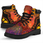 aboriginal-all-season-boots-australia-indigenous-flag-circle-dot-painting-art-golden