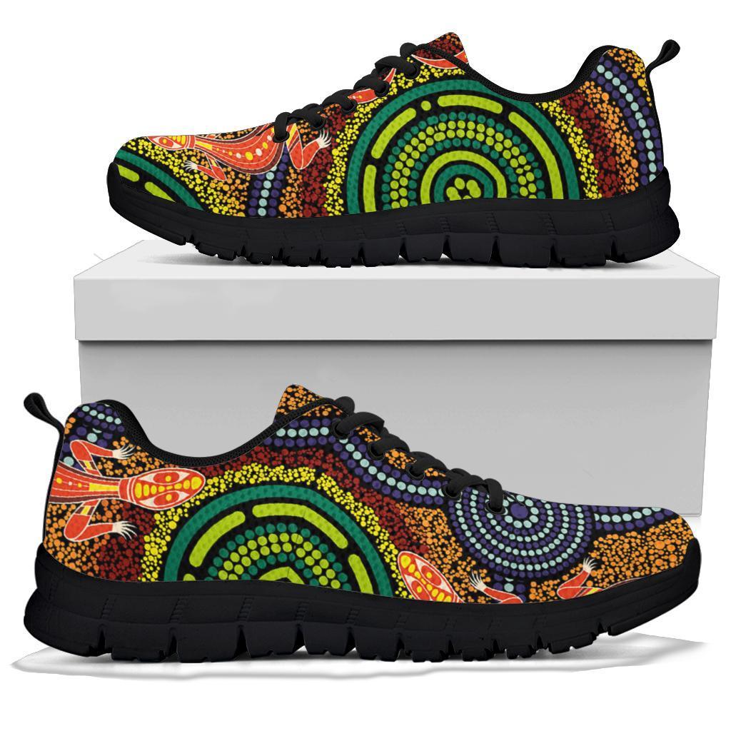 1st-australia-sneakers-aboriginal-two-lizards-dot-painting-circle