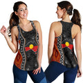 Aboriginal Women's Racerback Tank - Australia Indigenous Map - Vibe Hoodie