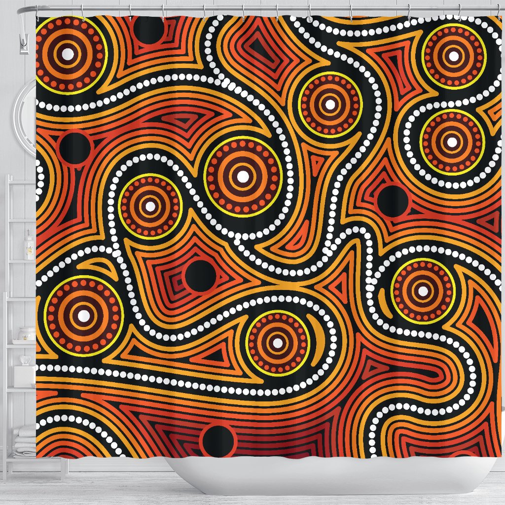 aboriginal-shower-curtain-indigenous-circle-dot-painting-ver01