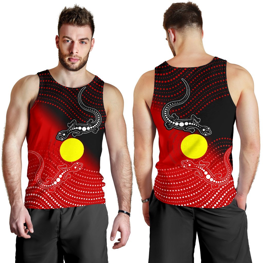 aboriginal-mens-tank-top-two-indigenous-lizard