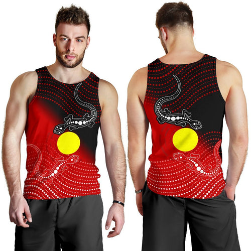 aboriginal-mens-tank-top-two-indigenous-lizard