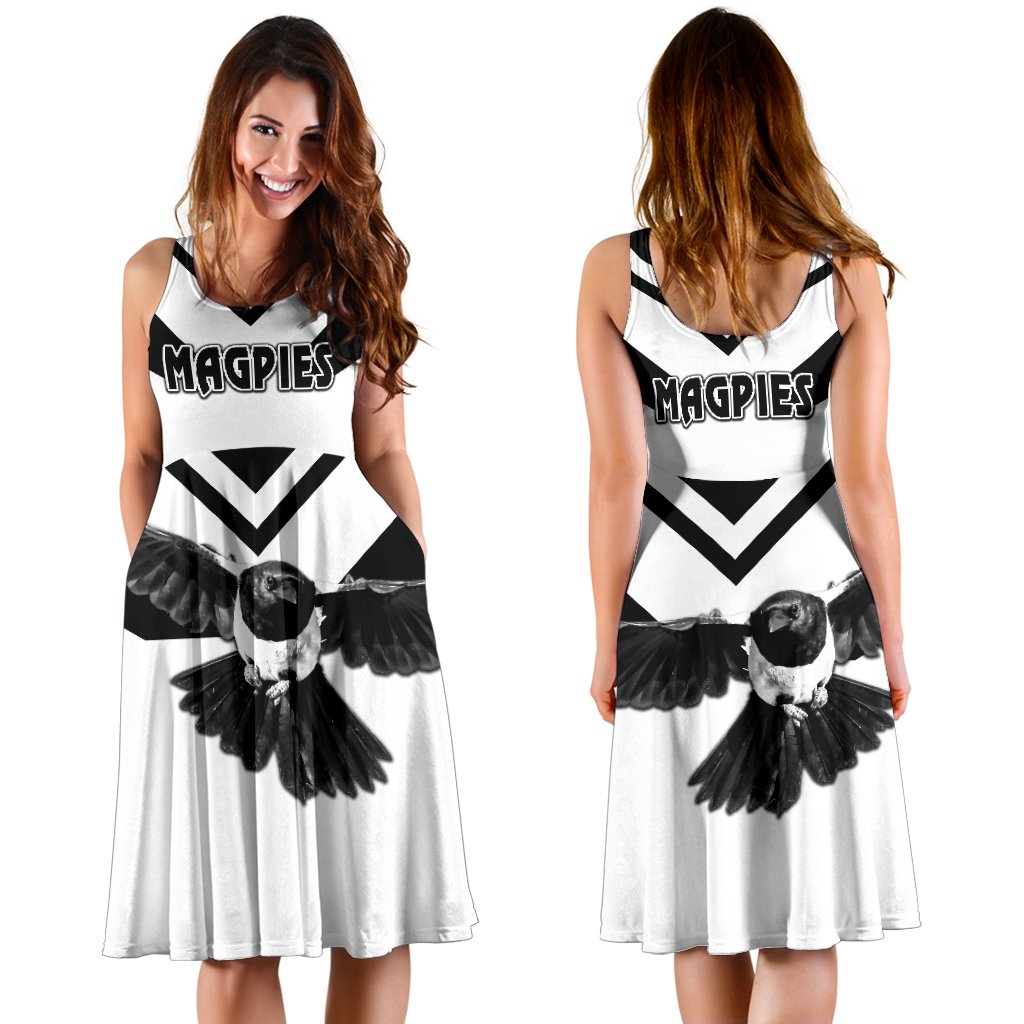Western Suburbs Magpies Women's Dress Original Style - White - Vibe Hoodie