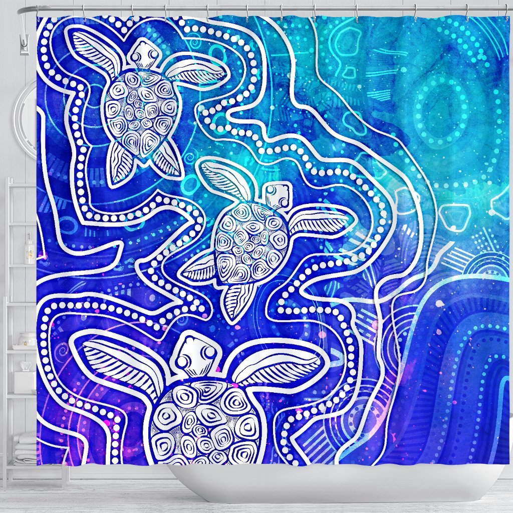 aboriginal-shower-curtain-sea-turtle-with-indigenous-patterns-blue