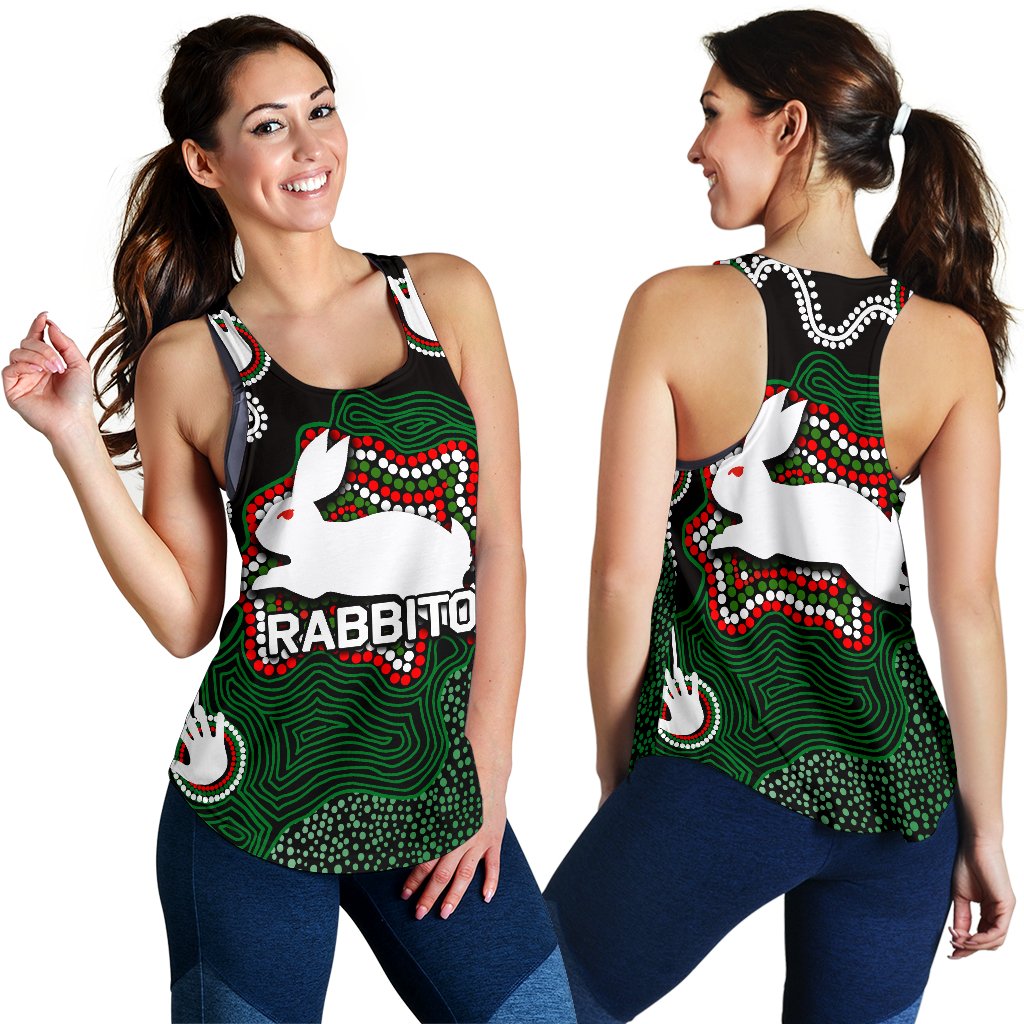 Rabbitohs Women Racerback Tank Aboriginal 2 - Vibe Hoodie