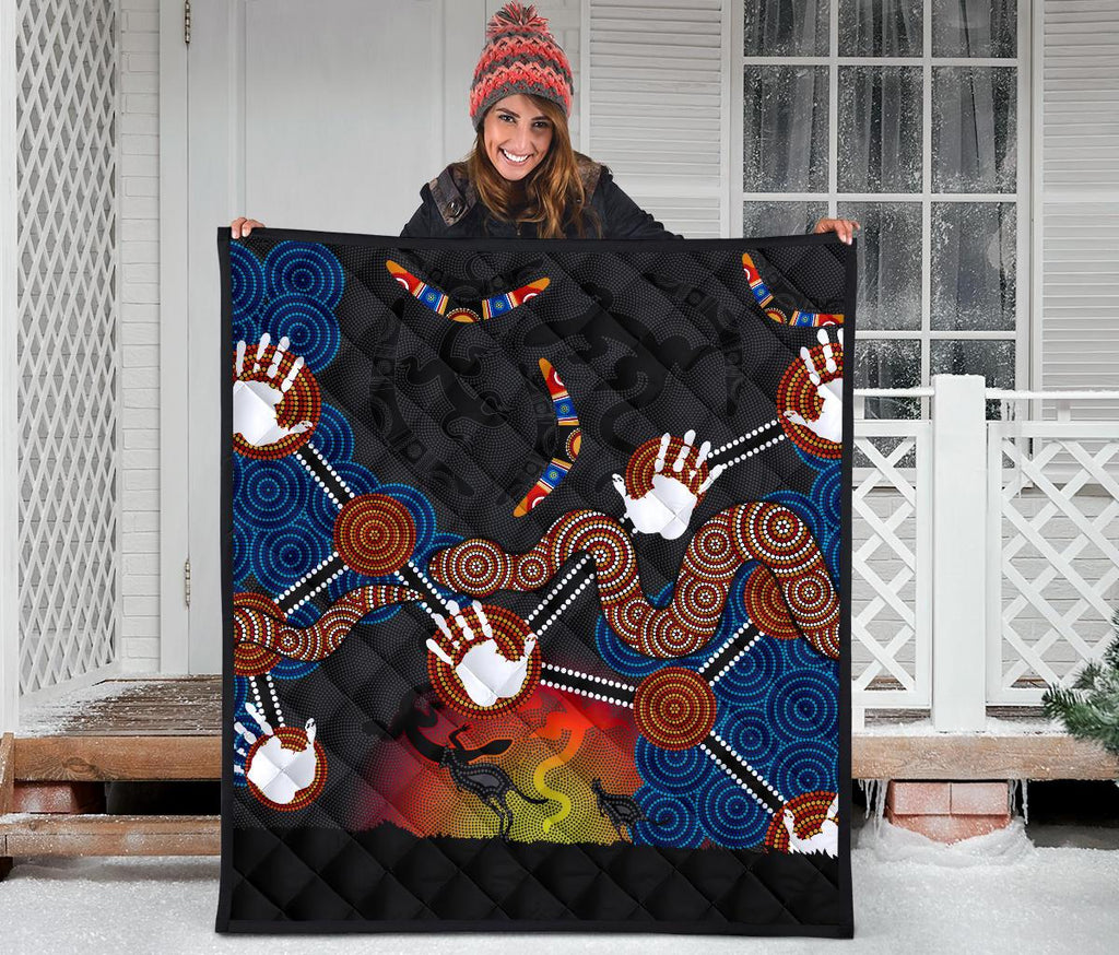 aboriginal-premium-quilt-australian-boomerang-and-snake-indigenous-art
