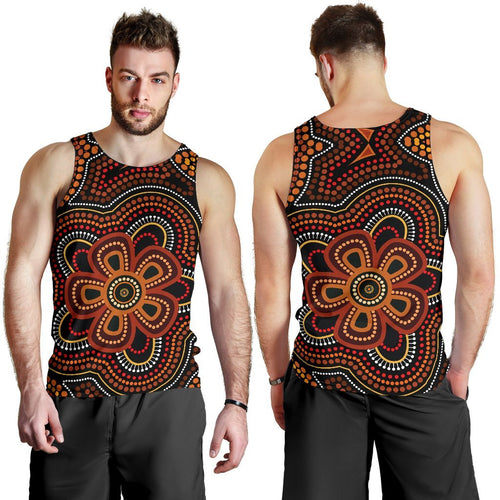 aboriginal-mens-tank-top-aboriginal-dot-painting-flowers-style-ver02