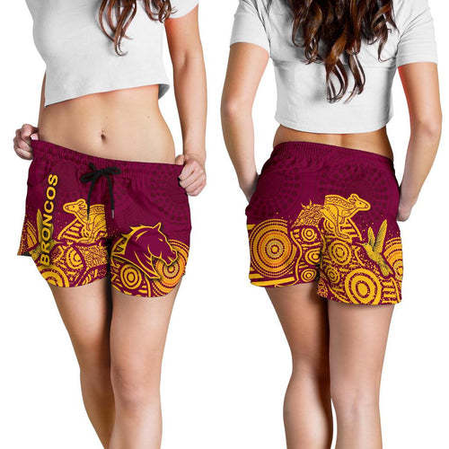 Brisbane Women Shorts Broncos Indigenous - Vibe Hoodie