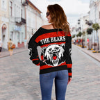 North Sydney Women Off Shoulder Sweater The Bears Simple Style - Vibe Hoodie