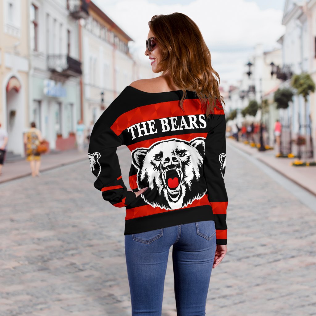 North Sydney Women Off Shoulder Sweater The Bears Simple Style - Vibe Hoodie