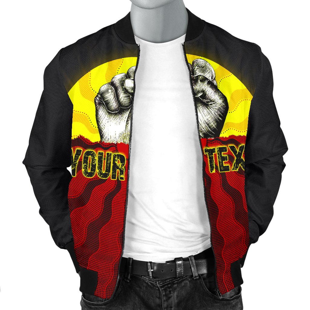custom-aboriginal-mens-bomber-jacket-black-lives-matter-sun-dot-painting
