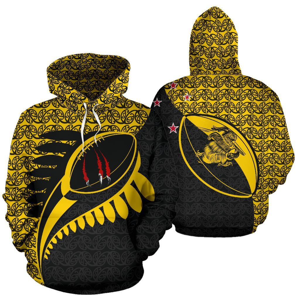 claws-on-rugby-ball-hoodie-yellow