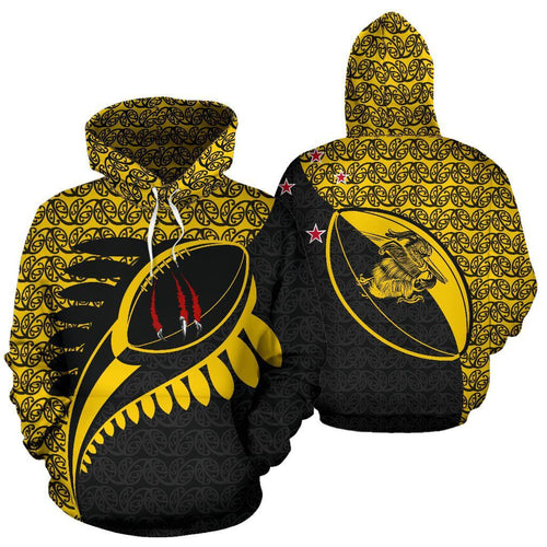 claws-on-rugby-ball-hoodie-yellow