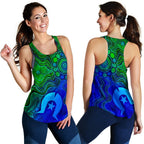 Aboriginal Women's Racerback Tank , Torres Strait Islands Flag - Vibe Hoodie