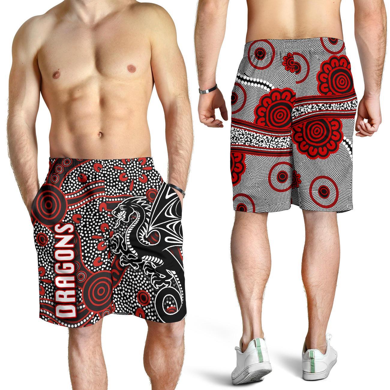 combo-polo-shirt-and-men-short-st-george-dragons-unique-indigenous