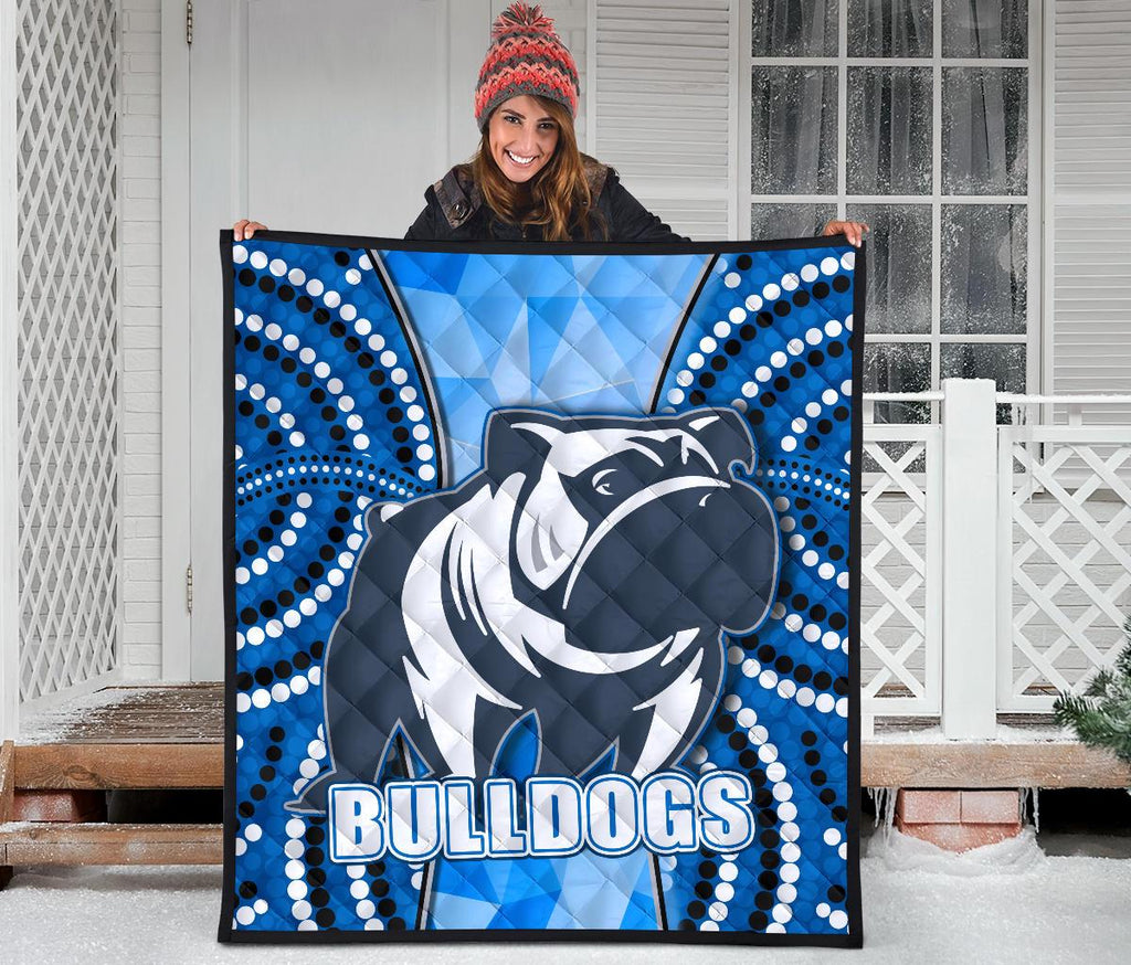 bulldogs-premium-quilt-indigenous-snappy