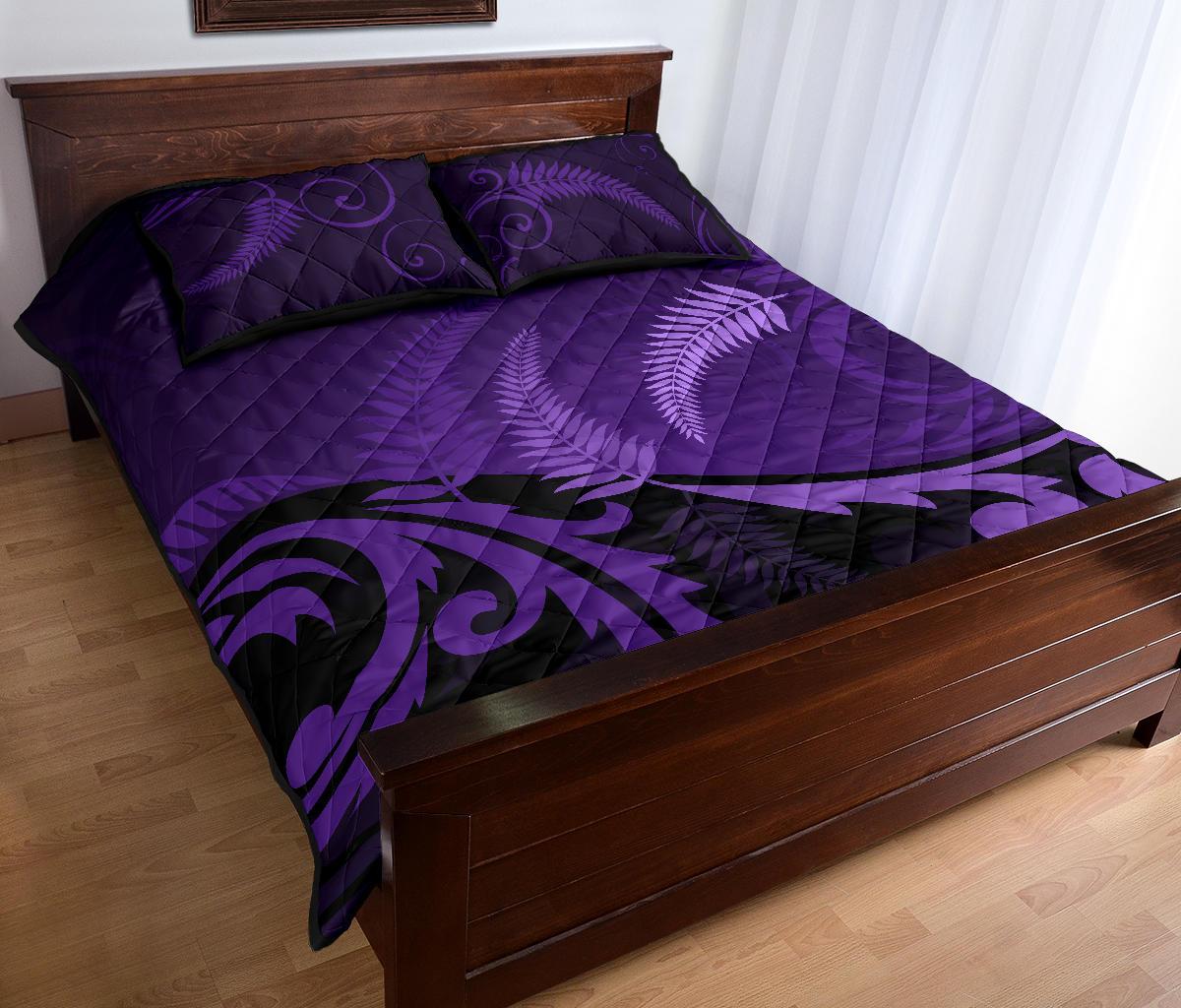 quilt-bed-set-nz-silver-fern-purple