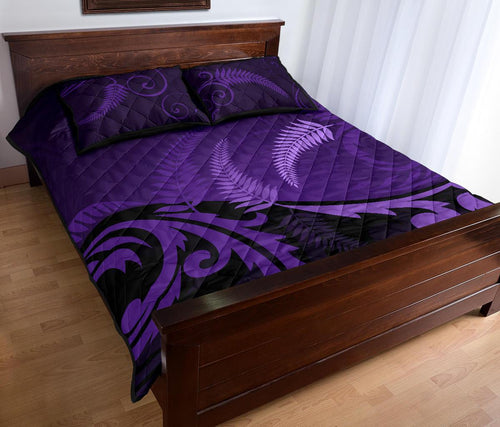 quilt-bed-set-nz-silver-fern-purple