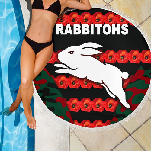 south-sydney-rabbitohs-beach-blanket-anzac-day-poppy-flower-vibes