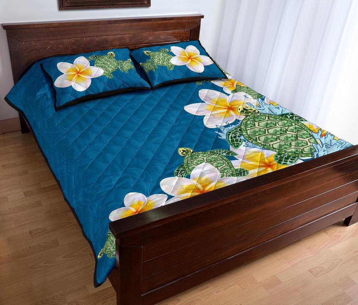 plumeria-sea-turtle-quilt-bed-set