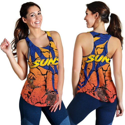 Gold Coast Zip Women Racerback Tank Suns Origin Indigenous - Vibe Hoodie