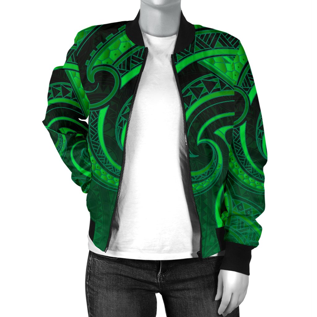 new-zealand-maori-mangopare-women-bomber-jacket-polynesian-green