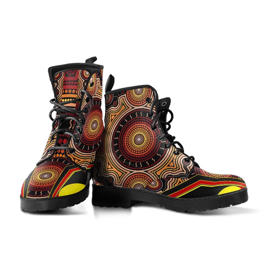 leather-boots-aboriginal-with-dot-painting-art