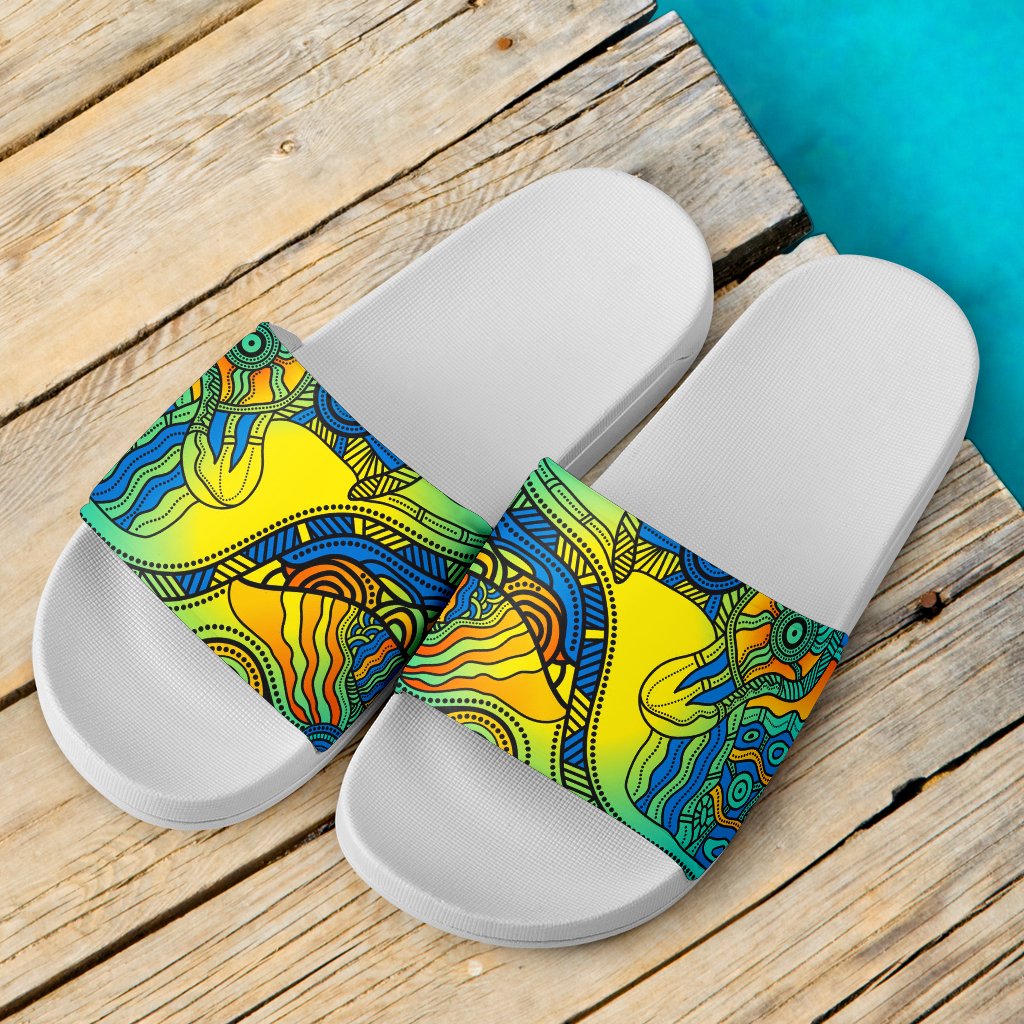aboriginal-slide-sandals-indigenous-dot-painting-art-ver-01