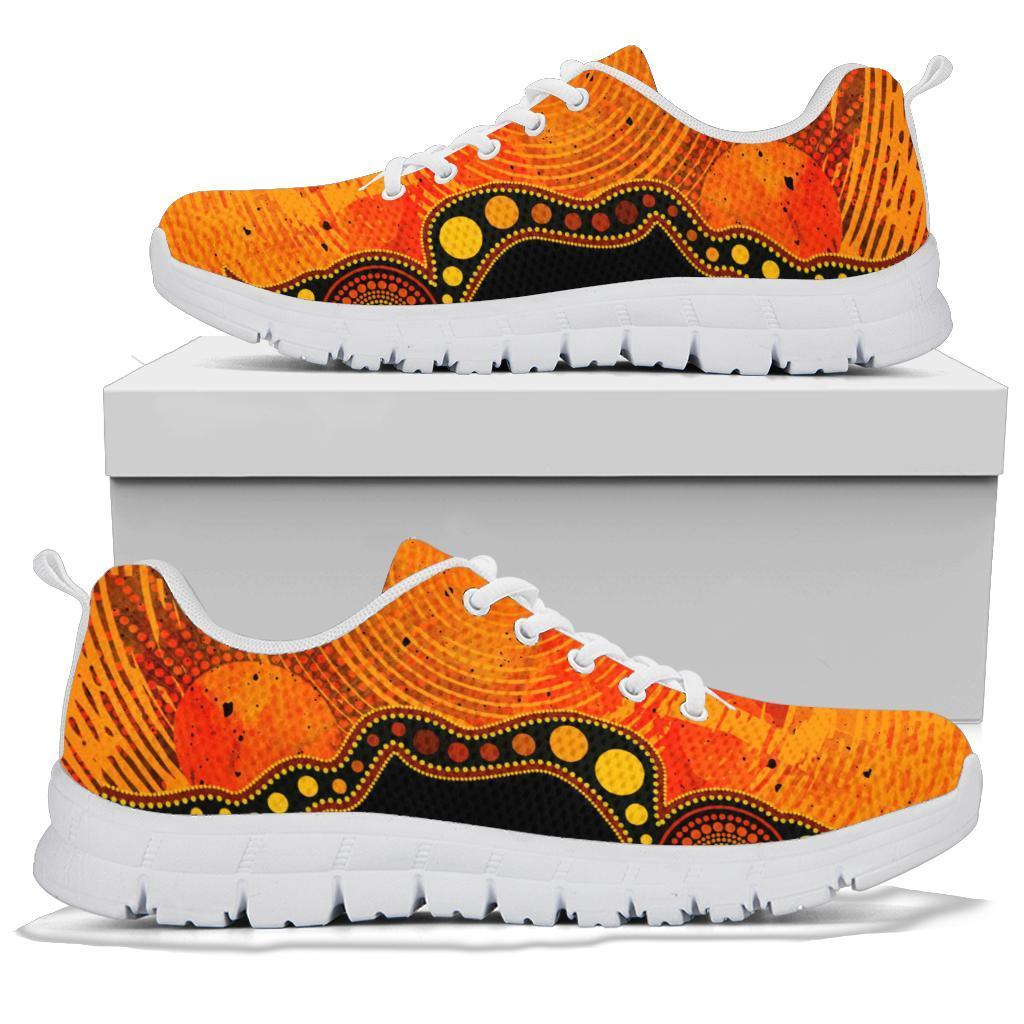 aboriginal-sneakers-australia-indigenous-flag-circle-dot-painting-art-golden
