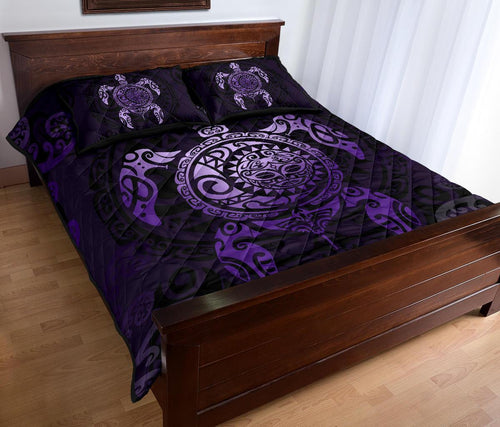 maori-turtle-quilt-bed-set-purple