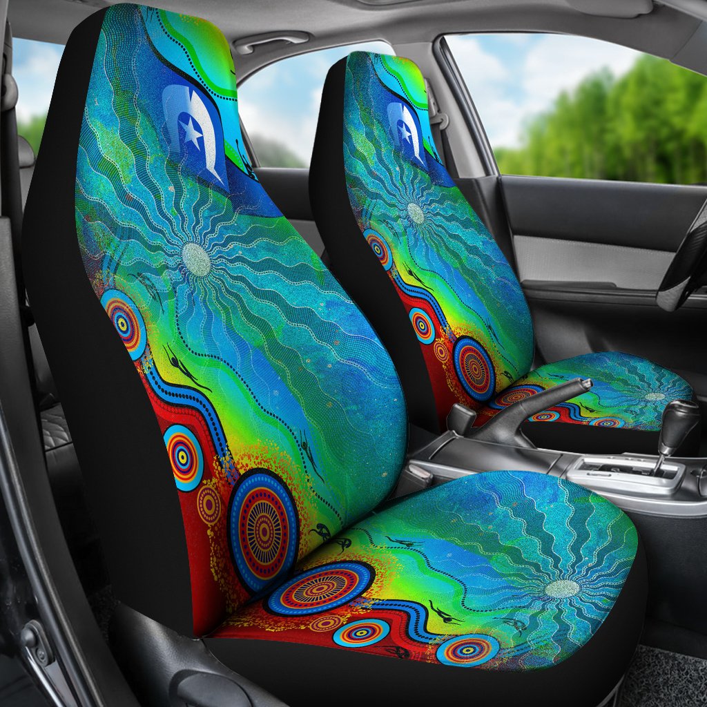 car-seat-covers-torres-strait-islanders-flag-with-aboriginal-patterns-seat-covers