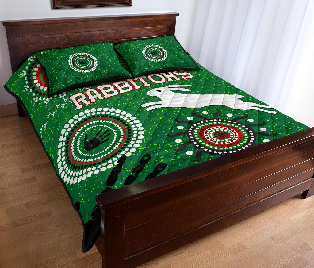 south-sydney-rabbitohs-indigenous-quilt-bed-set-country-style