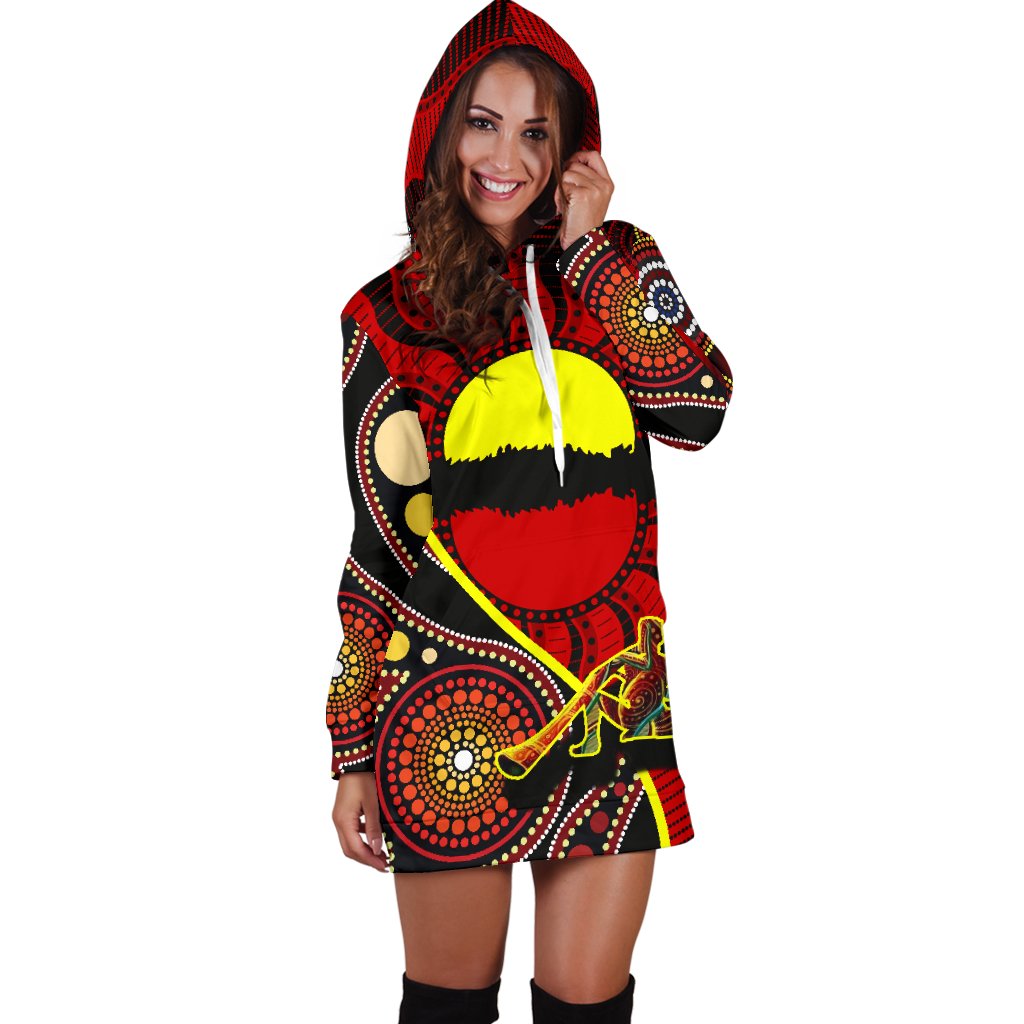 hoodie-dress-australia-aboriginal-dots-with-didgeridoo