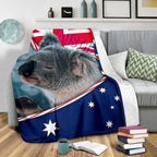 premium-blanket-australia-flag-and-coat-of-arms-blanket-koala-3d