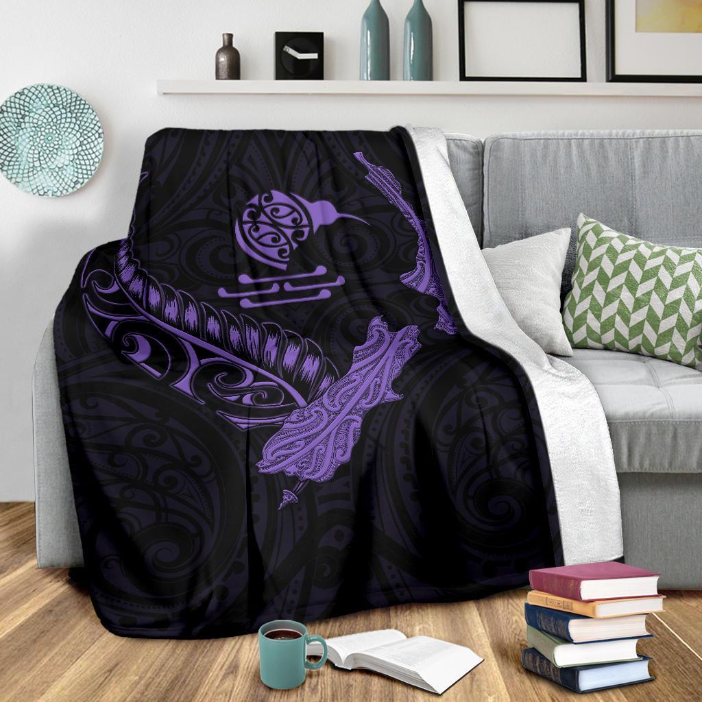 new-zealand-heart-premium-blanket-map-kiwi-mix-silver-fern-pastel-purple