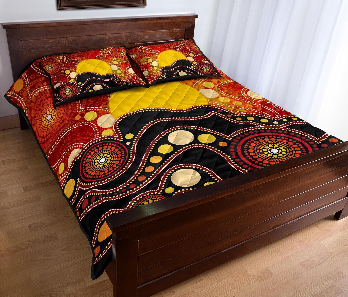 aboriginal-quilt-bed-set-aboriginal-lives-matter-flag-dot-painting-art