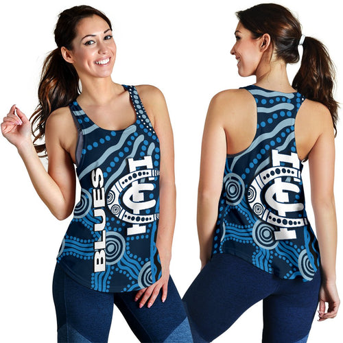 Carlton Blues Racerback Tank Aboriginal - Vibe Hoodie