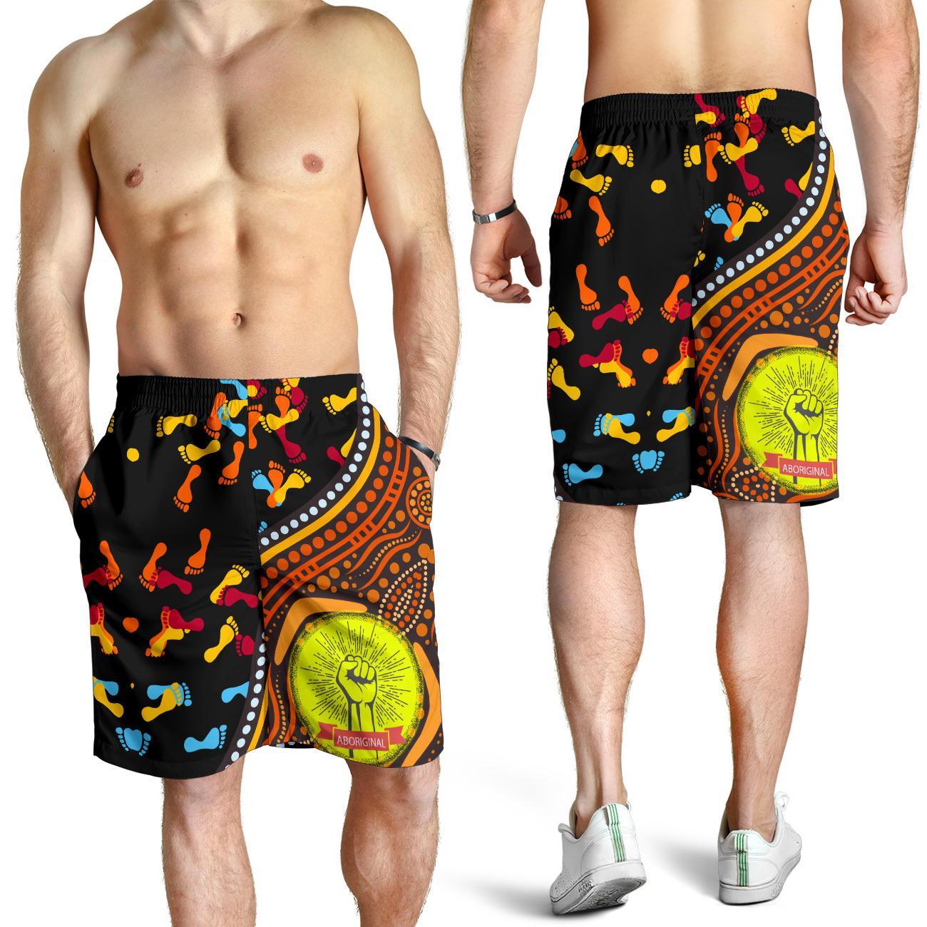 shorts-men-aboriginal-style-flag-dot-painting