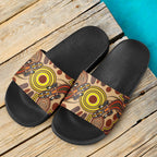 aboriginal-slide-sandals-indigenous-lizard-dot-painting-art