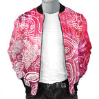 aboriginal-mens-bomber-jacket-sea-turtle-with-indigenous-patterns-pink