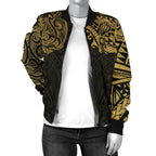 new-zealand-womens-bomber-jacket-maori-polynesian-tattoo-gold