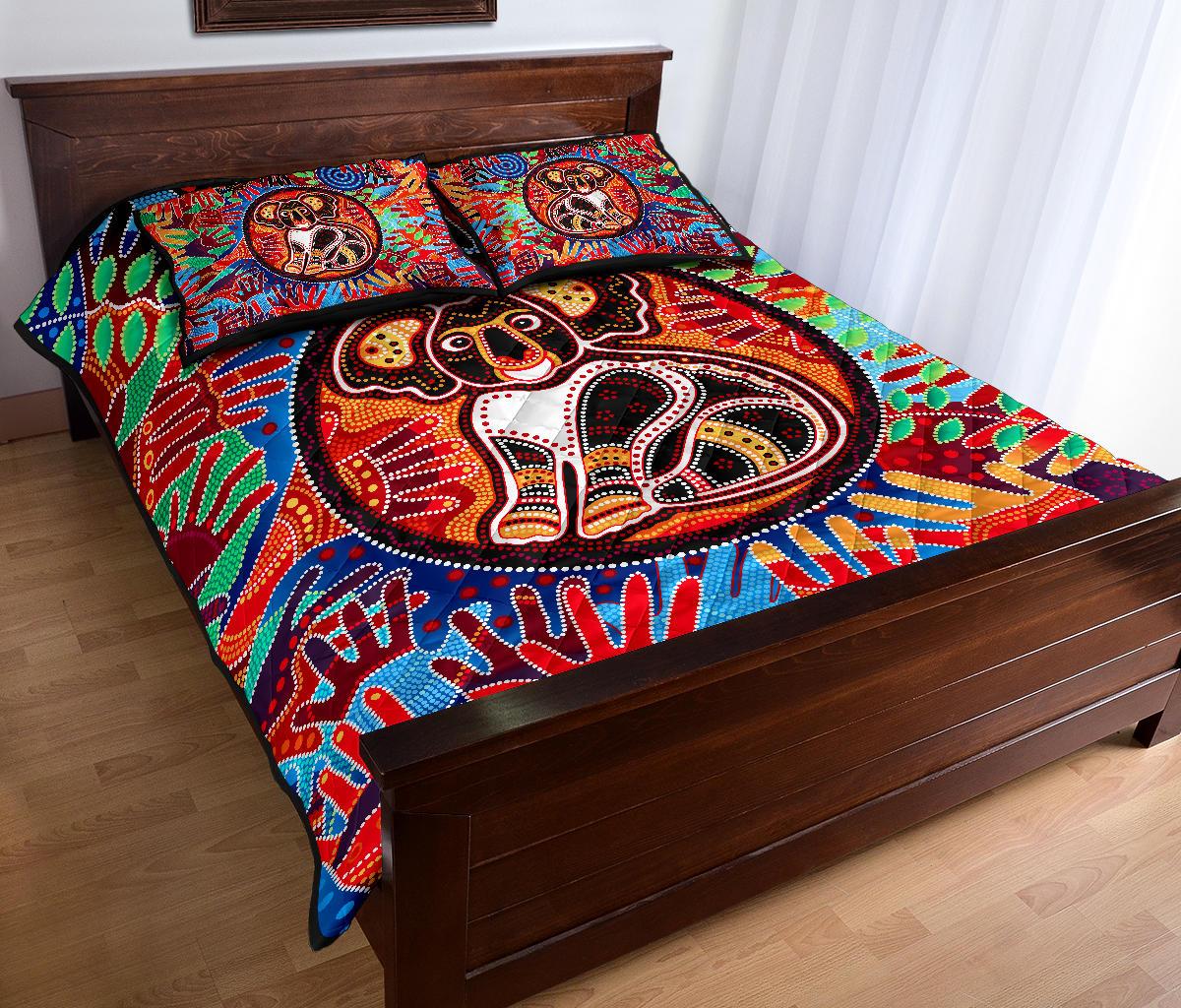 aboriginal-quilt-set-cover-koala-and-hand-art-dot-painting-quilt-bed-set